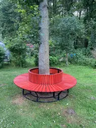 Скамейка стальная «Диван круглый» R750