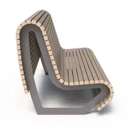 Скамейка стальная «Парабола» 1,5 м