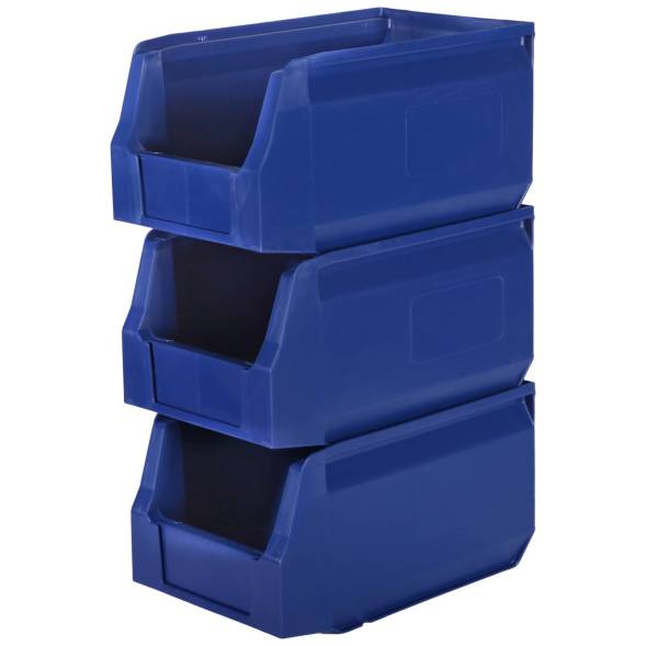 Складской лоток для метизов, мелочей и деталей Logic Store®, 350х225х150 мм, синий [12.403]