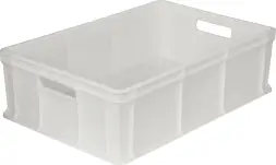 Ящик пластиковый сплошной, 600×400×180 мм, 35 л, синий [706.03.01]