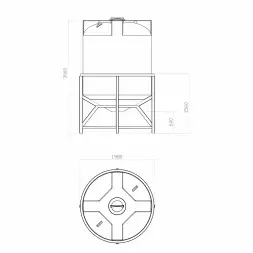 Бункер 5000 л в обрешетке