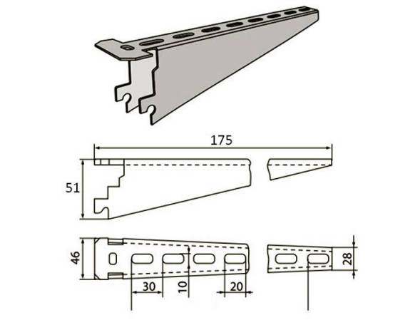 Полка (консоль) L175