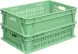 Ящик пластиковый перфорированный, 600x400x150 мм, 36 л, зеленый [433]