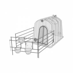 Вольер домика для телят оцинкованный