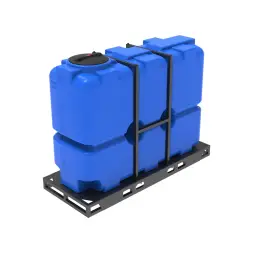 Емкость ST 2000л под плотность до 1.5 г/см3 синяя в обрешетке