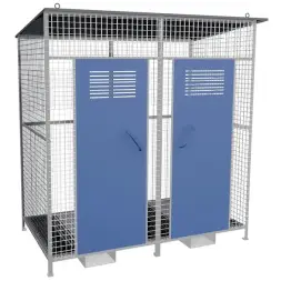 Хранилище газовых баллонов сетчатое сварное ХГС-01 2100x2200x1110 мм Серый