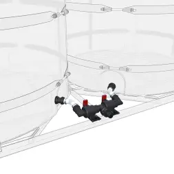 Комплект слива боковой с кранами G2 на две емкости TR