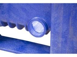 Крупногабаритный пластиковый контейнер сплошной на 2-х полозьях с 2 сливными пробками СП2 BoxPallet, 1200х1000х580 мм, синий [10-100-ОА-ACE-2 (580) 2хСП2]