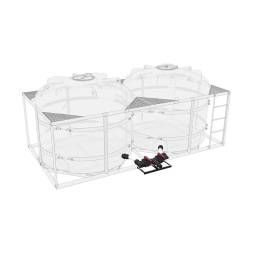 Комплект слива боковой с кранами G3 на две емкости TR