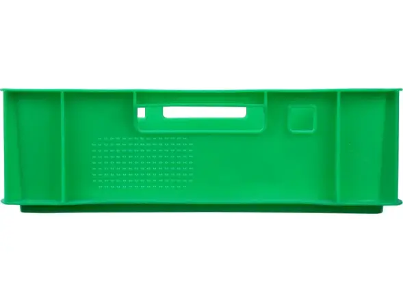 Ящик пластиковый сплошной Е1 (евроформат), 600x400x120 мм, 25 л, зеленый [205]