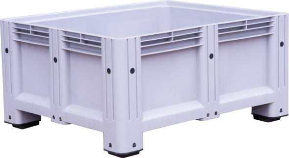 Крупногабаритный пластиковый контейнер Big Box сплошной на ножках, 1200x1000x580 мм, серый [D-Box 1210 S (580) серый]