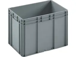 Евроконтейнер пластиковый сплошной ЕС 6442.2, 600х400х420 мм, 85 л, серый