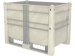 Крупногабаритный сплошной пластиковый контейнер EcoLine, 1200х800х870 мм, серый [EcoLine-590]