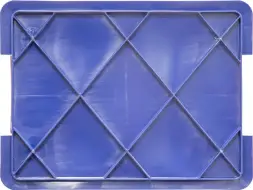 Ящик пластиковый сплошной, 400×300×120 мм, 10.6 л, синий [701.02.02]