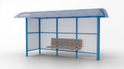 Павильон остановочный Металлик 2, 4200x1600x2700 мм