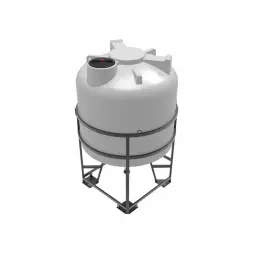 Емкость ЦКТ 5000 л с патрубком 110мм с фланцем под плотность до 1,5 г/см3 белая в обрешетке