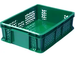 Ящик пластиковый сплошной, 400×300×120 мм, 10.6 л, белый [701.02.02 м]