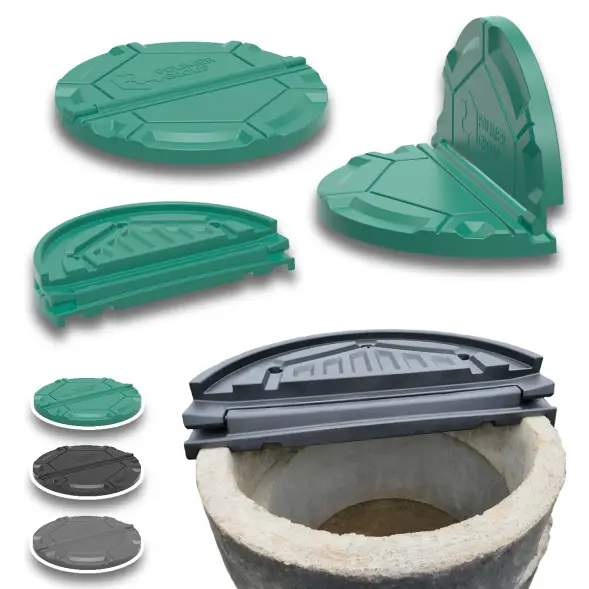 Крышка колодца «Роса» коричневая