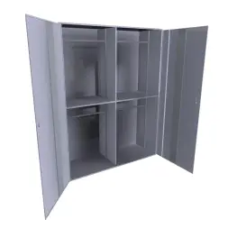 Шкаф для хранения бронежилетов с полкой 1800x1400x500 мм Светло-серый