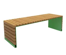 Скамейка стальная «Бракет» без спинки 1,5 м