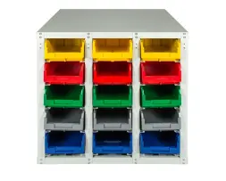 Двусторонний Стелла-техник Стеллаж-V-3-30 с направляющими под V-3, 30 ячеек, без ручки, серия К