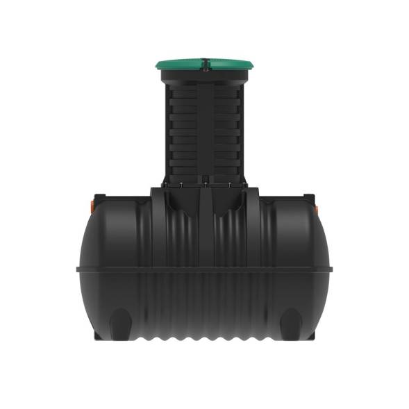 Автономная канализация Rostok Ground 6 с горловиной 1000 мм и самотечным отведением, 2800л, черный [5042.2800.899.001]