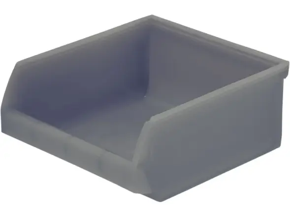 Ящик (лоток) пластиковый сплошной, 107x98x47 мм, 0.49 л, серый [5000]