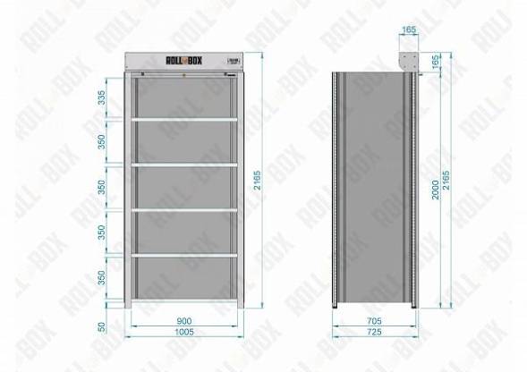 Шкаф роллетный ROLL-BOX SIMPLE 10.07.6.V2