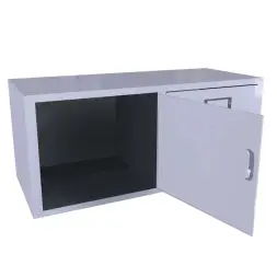 Шкаф для касок на 2 ячейки 356x816x350 мм Светло-серый