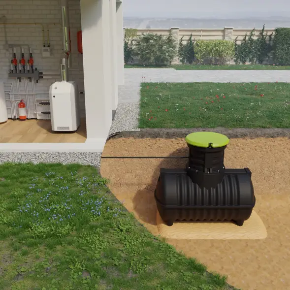 Емкость топливная подземная Rostok G 3500 л с горловиной 600мм