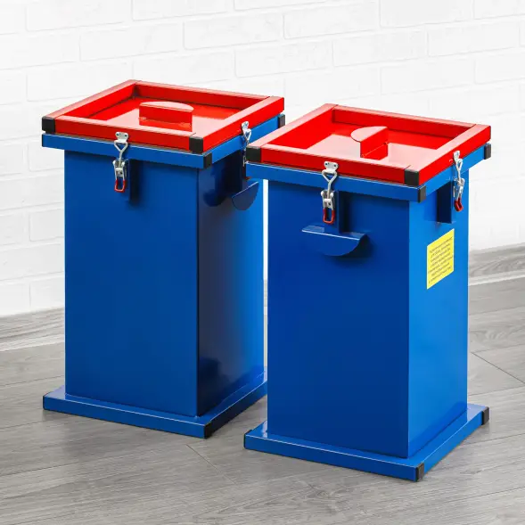 Контейнер герметичный специализированный вертикальный для битых ламп и термометров ГСК 800, 800х500х500 мм