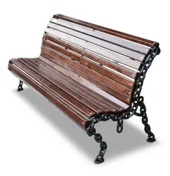 Скамейка стальная «Лукоморье» 3,0 м (3 опоры)