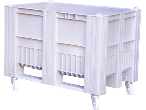 Крупногабаритный сплошной пластиковый контейнер на колёсах C-Box 1208 SW, 1200х800х900 мм, серый [C-Box 1208 SW (900)]