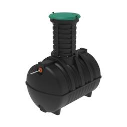 Автономная канализация Rostok Ground 8 с горловиной 1000 мм и принудительным отведением, 3500 л, черный [504.3000.899.001]