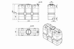 Емкость SK 2000л оранжевая