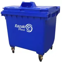 Евроконтейнер Razak 1100 л с козырьком «для бумаги»