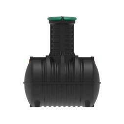 Автономная канализация Rostok Ground 8 с горловиной 1000 мм и самотечным отведением, 3500 л, черный