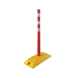 Делиниатор дорожный резиновый ДДР-610 со столбиком сигнальным упругим 650 мм