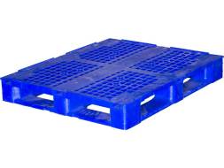 Паллет (поддон) пластиковый перфорированный на 5 полозьях, 1200х1000х157 мм, синий [IR 1210P-5R]