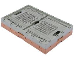 Ящик пластиковый складной перфорированный, 600х400х310 мм, бежевый [600400310-02]