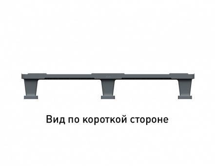 Паллет (поддон) пластиковый перфорированный на 3-х полозьях, 1200х1000x150 мм, серый [02.112.91.С71]