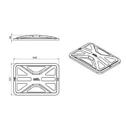 Ванна пластиковая пищевая с крышкой KN, 600 л, 1.0 г/см³, HDPE, черный [121201.0600.899.000]