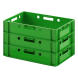 Ящик пластиковый сплошной Е1 (евроформат) морозостойкий, 600х400х120 мм, зеленый [12.421.70.R]