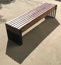 Скамейка стальная «Simple line» без спинки 2,0 м