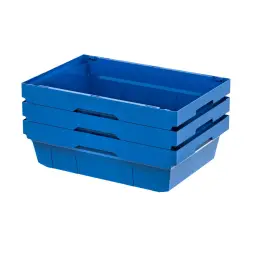 Контейнер пластиковый вкладываемый INSTORE, 600х400х170 мм, синий [KV 6417]