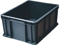 Ящик пластиковый сплошной, 400×300×180 мм, 16.6 л, чёрный [702.03.02]