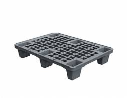 Паллет (поддон) пластиковый перфорированный на ножках, 800х600х140 мм, серый [02.116.91]